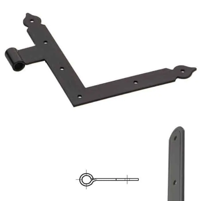 Hete Deal Squadro diametro 12 serie tonda 8376 Omad, lato destro, occhio centrale, lunghezza 200 mm, altezza 230 mm, finitura Verniciato Nero