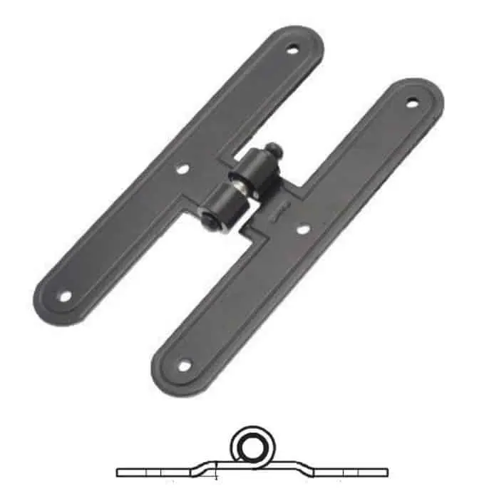 Rechtstreeks Van De Fabrikant Bandella a doppio T serie tonda 8334 Omad, spina levare, lato sinistro con sbalzo, altezza 200 mm, larghezza 30 mm, finitura Verniciato Nero