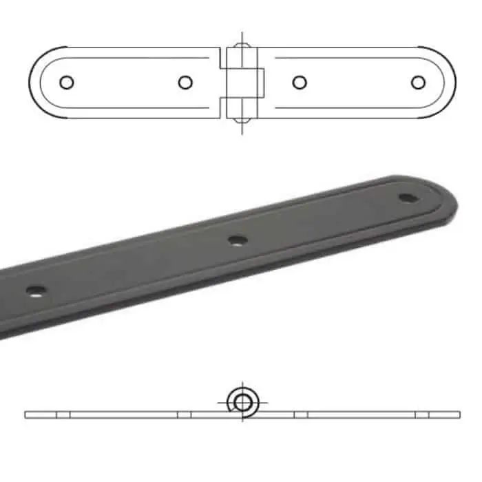 Populair Asenera serie tonda 8320 Omad, lunghezza 210x210 mm, altezza 35 mm, finitura Verniciato Nero