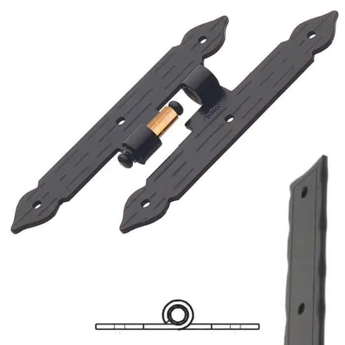 Bandella a doppio T serie piana 4332 Omad, spina levare, lato destro, altezza 200 mm, larghezza 30 mm, finitura Verniciato Nero Direct Verzonden