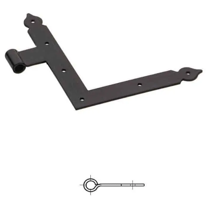 Actieprijs Squadro diametro 12 serie cuore 1376 Omad, lato destro, occhio centrale, lunghezza 200 mm, altezza 230 mm, finitura Verniciato Nero