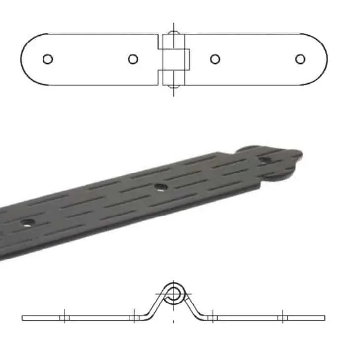 Asenera serie cuore 1320 Omad, lunghezza 100x100 mm, altezza 35 mm, zanca da 15 mm, finitura Verniciato Nero Koopje