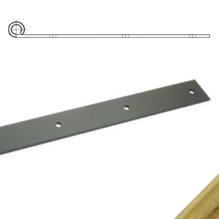 Voordeelprijs Bandella dritta diametro 18 mm, serie quadra 0266 OMAD, occhio laterale, lunghezza 1000 mm, altezza 50 mm, spessore 6 mm, finitura Iridizzato Tropicalizzato