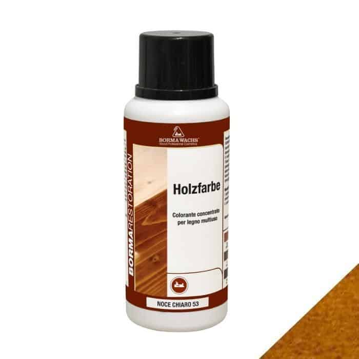 Colorante Holzfarbe Borma Wachs 3000 per legno grezzo, flacone 250 ml, colore Noce Chiaro 53 Superprijs