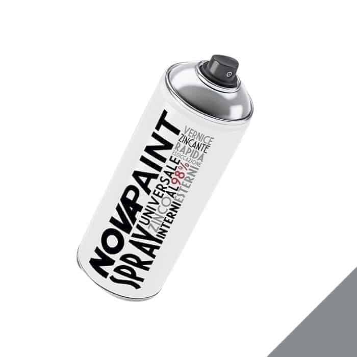 Vernice zincante Nova per protezione ferro e acciaio, alto contenuto di zinco, spray 400 ml Shop Nu