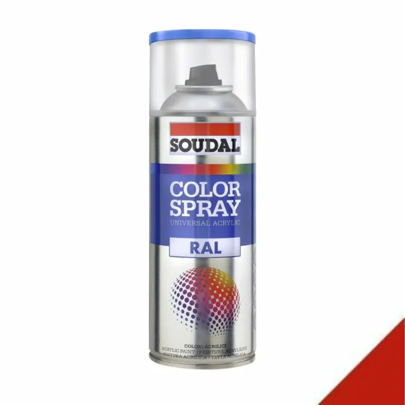 Must-Have Smalto acrilico universale Color Spray RAL Soudal, formato 400 ml, colore Rosso Traffico 3020