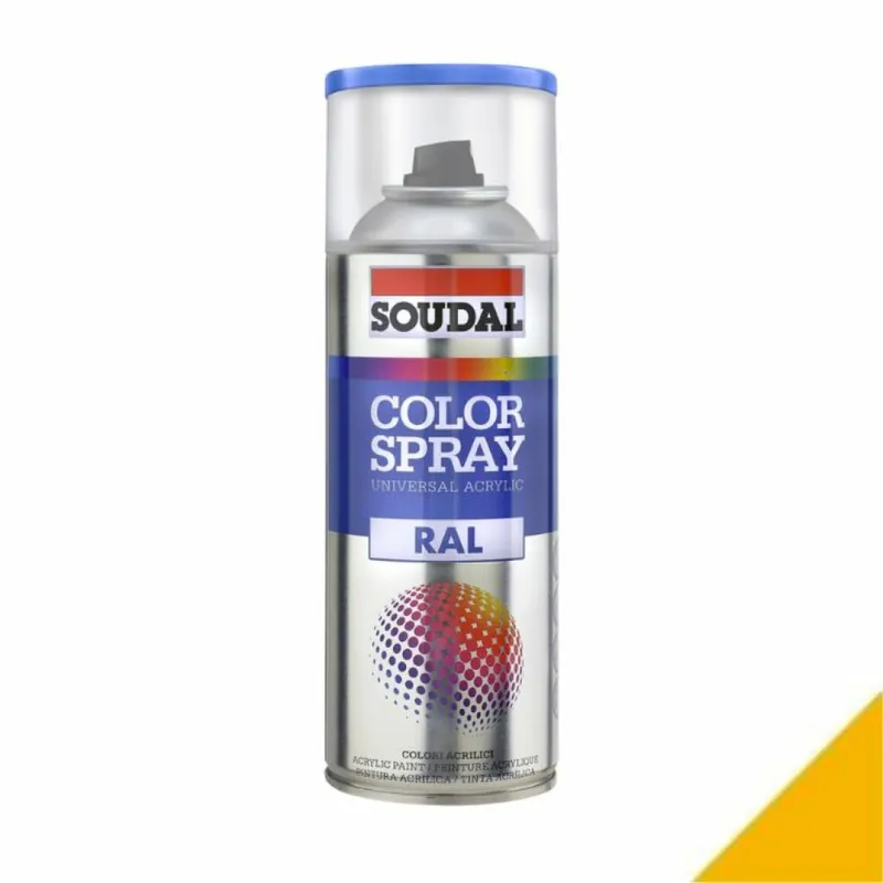 Must-Have Smalto acrilico universale Color Spray RAL Soudal, formato 400 ml, colore Giallo Cadmio 1021