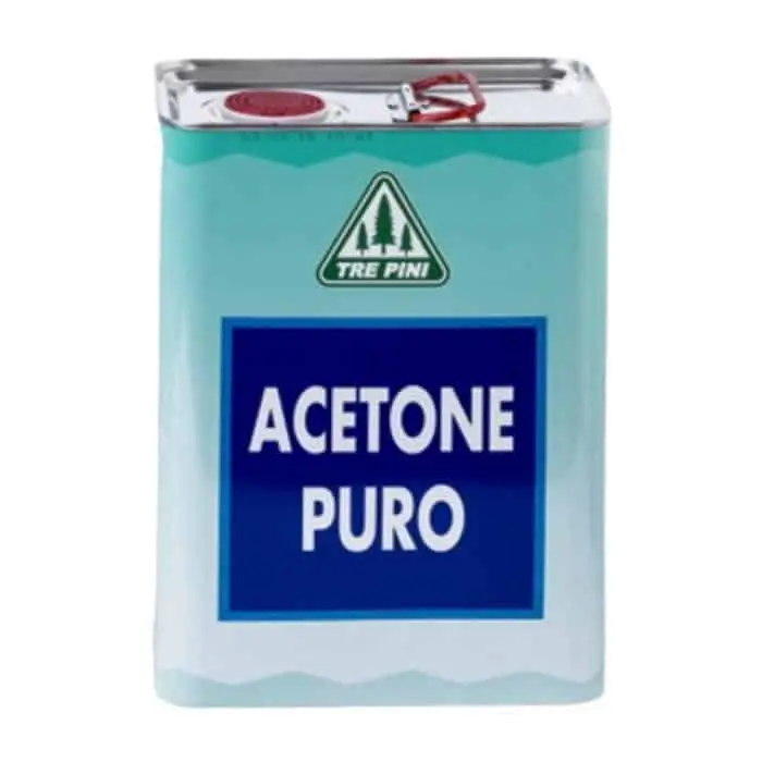 Acetone Puro Tre Pini per lavaggio di attrezzature, liquido in latte, tanica 5 L Gecertificeerd