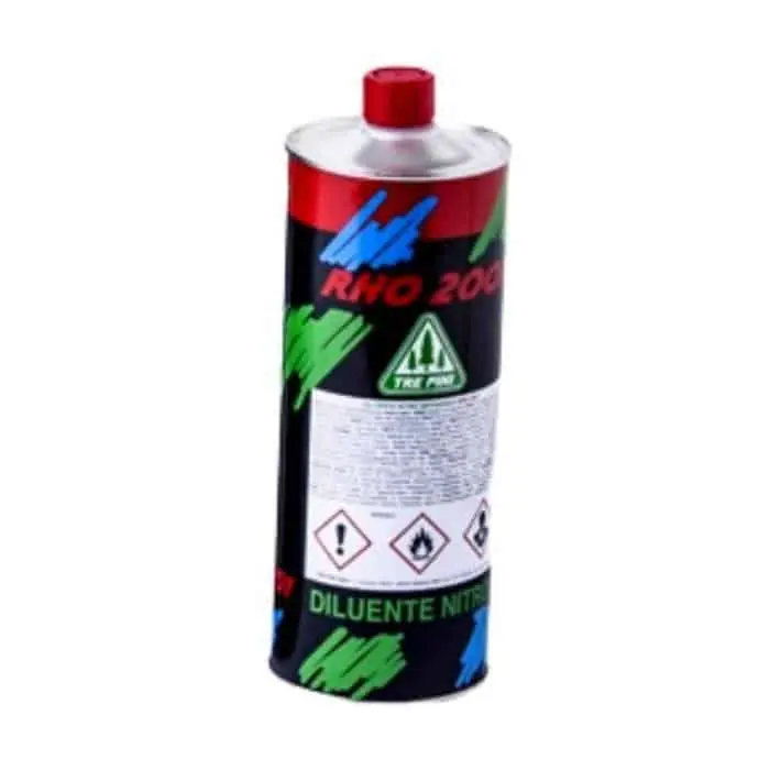Bestseller Diluente Nitro Rho 2001 Tre Pini per la pulizia di attrezzature, antinebbia, flacone 1 L