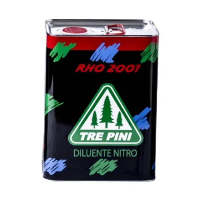 Diluente Nitro Rho 2001 Tre Pini per la pulizia di attrezzature, antinebbia, flacone 5 L Hoge Kwaliteit
