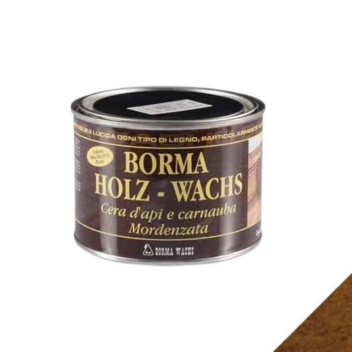 Cera di api Holzwachs Borma Wachs 0120 per legno, mordenzata, in pasta, latta 500 ml, colore Noce Medio 59 Speciale Aanbieding