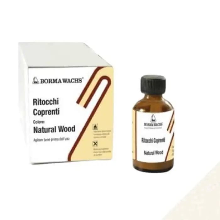 Tijdelijk Beschikbaar Ritocco coprente Borma Wachs 2010 per legno, bottiglietta 30 ml, colore Bianco