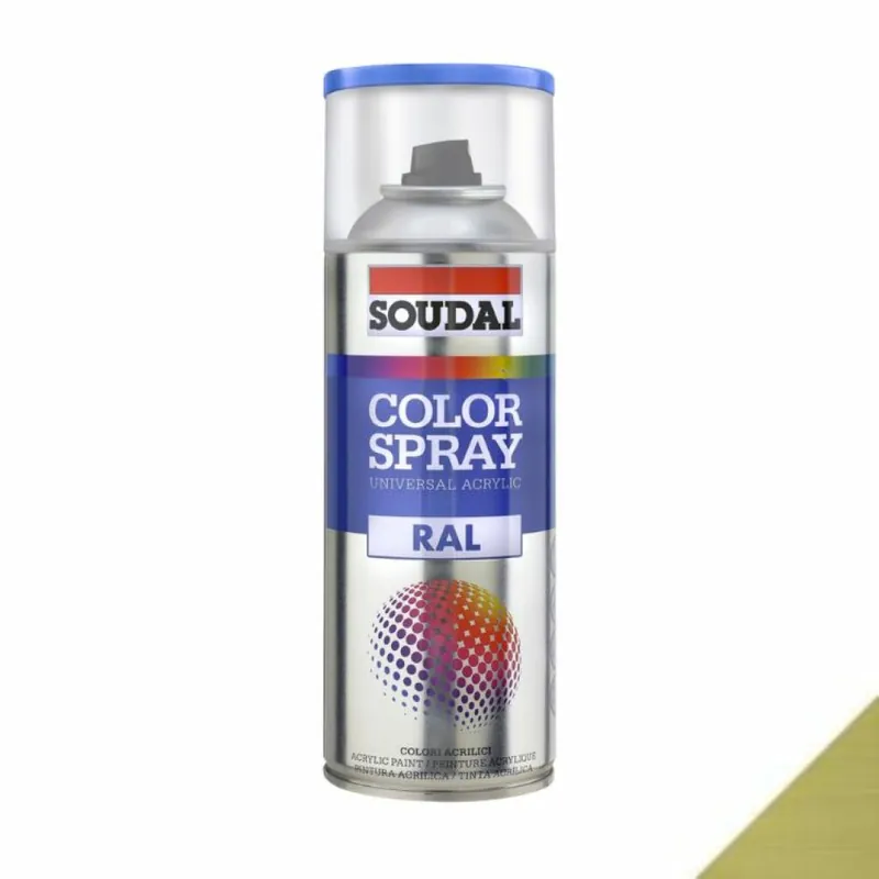 Nu Kopen Smalto acrilico universale Color Spray RAL Soudal, formato 400 ml, colore Oro Pallido 2902