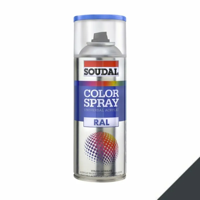 Shop Nu Smalto acrilico universale Color Spray RAL Soudal, formato 400 ml, colore Antracite 7016