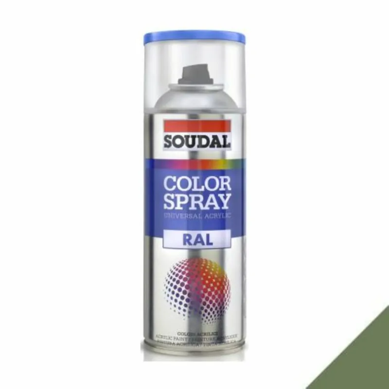 Smalto acrilico universale Color Spray RAL Soudal, formato 400 ml, colore Verde Reseda 6011 Superprijs