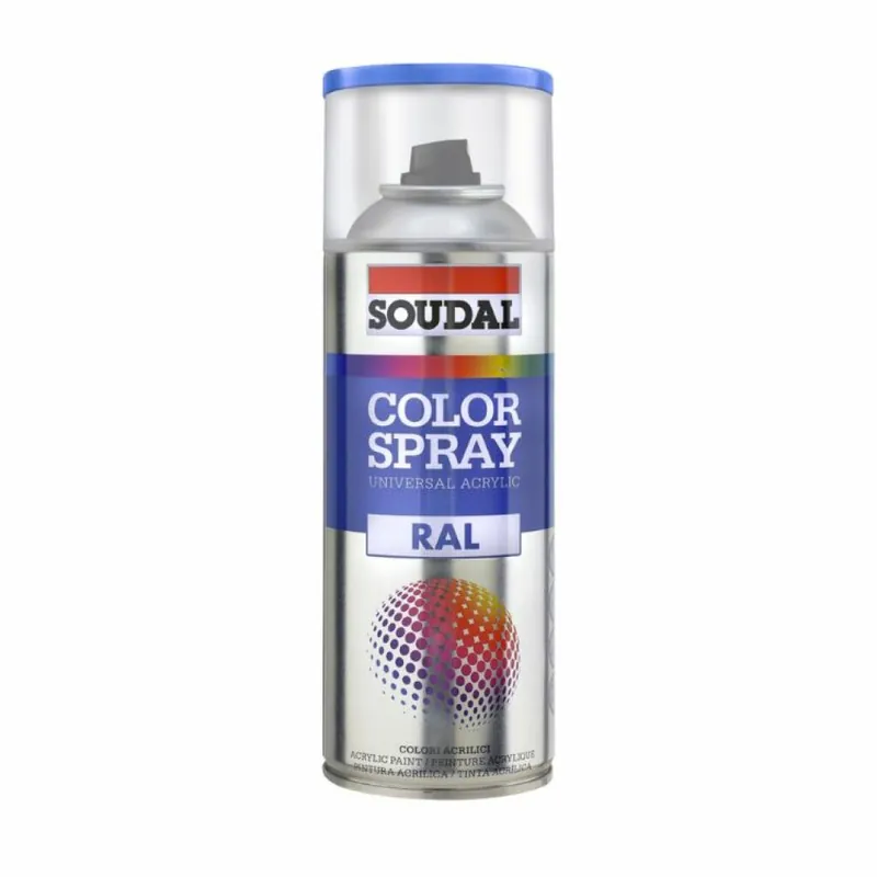Alleen Vandaag Smalto acrilico universale Color Spray RAL Soudal, formato 400 ml, colore Trasparente Opaco
