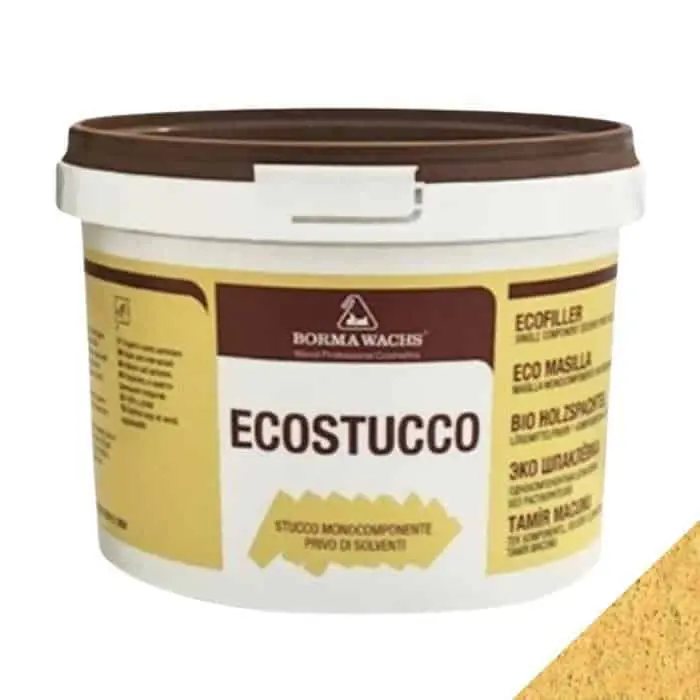 Gecertificeerd Ecostucco Borma 1550 Wachs per legno, ad acqua, barattolo 1 kg, colore Frassino 65