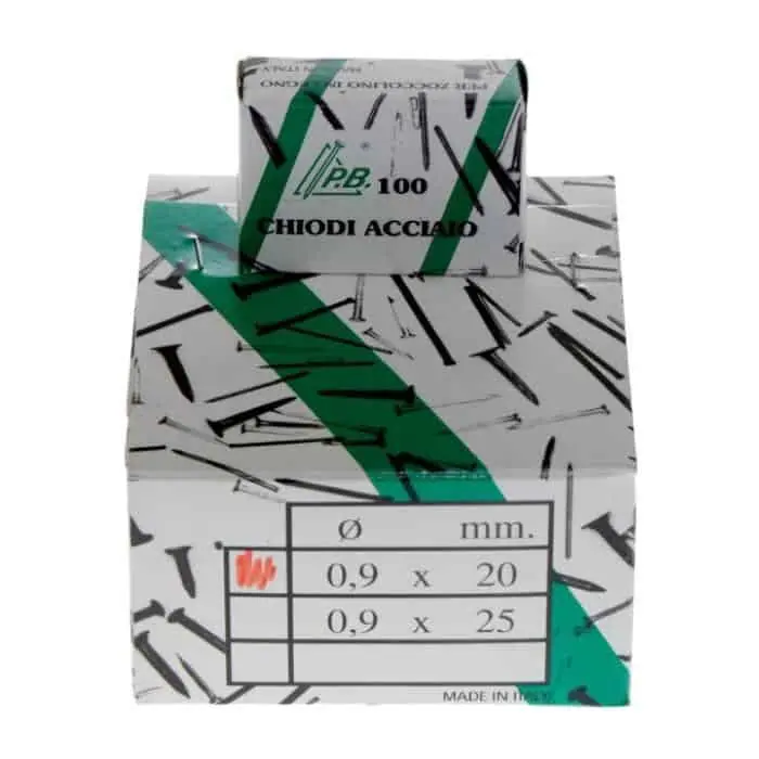 Koopje Chiodino Nova per battiscopa, senza testa, dimensioni 0,9x25 mm, materiale Acciaio