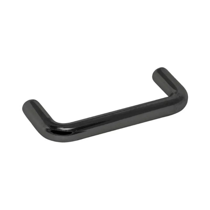 Maniglia 401 GB Manzoni per mobile, interasse 68 mm, dimensione 76x8 mm, Ferro finitura Nero Shop Nu