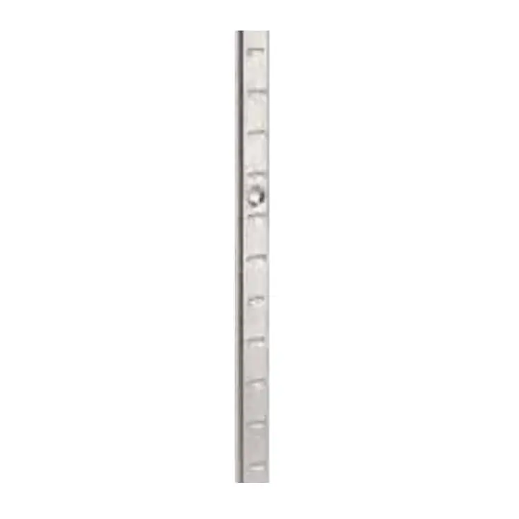 Profilo Cremagliera laterale in acciaio art.1250 per scaffale, sezione 12x4 mm, altezza 1625 mm, finitura Ferro Nichelato Weekendaanbieding