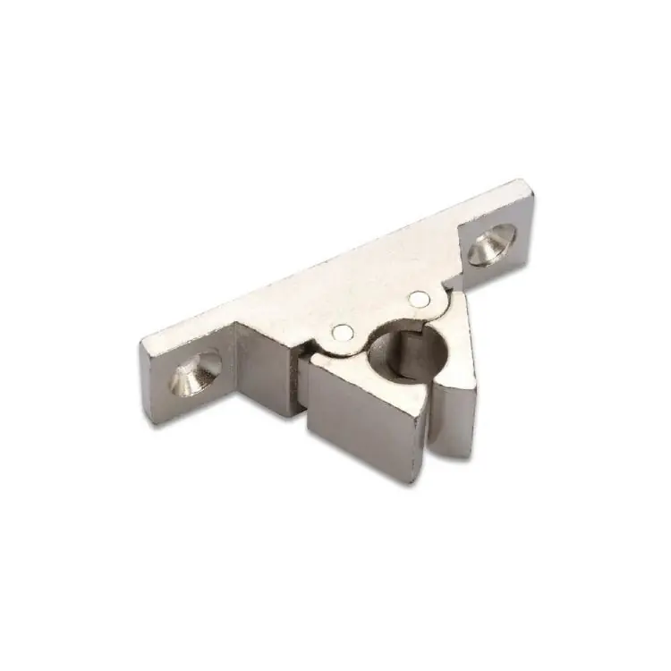Beperkte Voorraad Pinza fermaporta 312/P GB Manzoni per infisso, dimensioni 62x15x30 mm, in Zama, finitura Nichelata