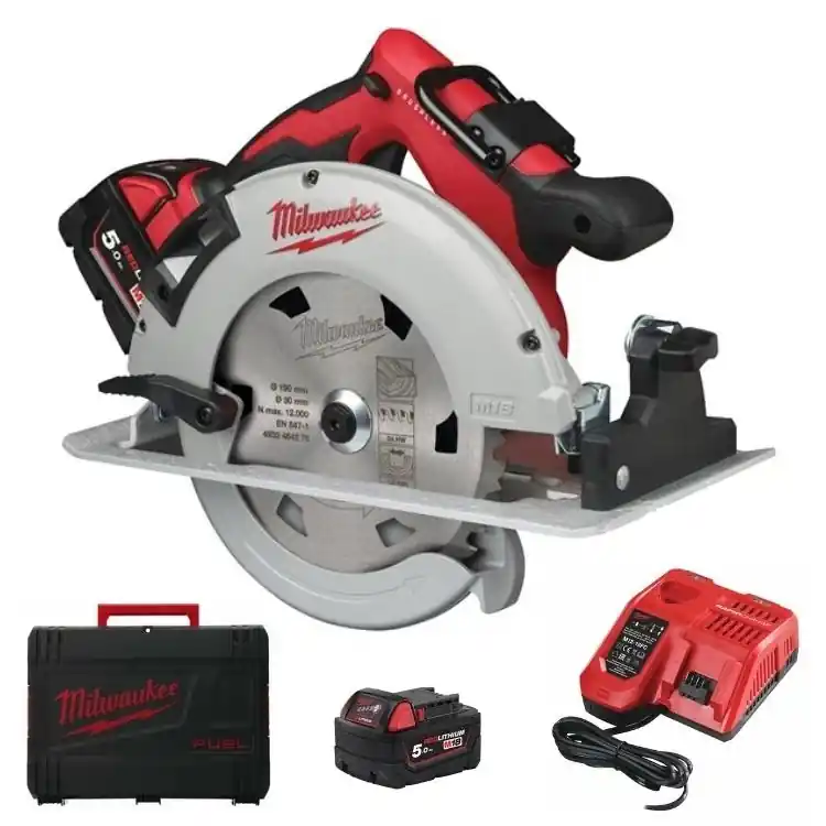 Bestseller Sega circolare M18 BLCS66-502X Milwaukee per legno, taglio fino a 66 mm, diametro lama 190 mm, kit batteria 5 Ah