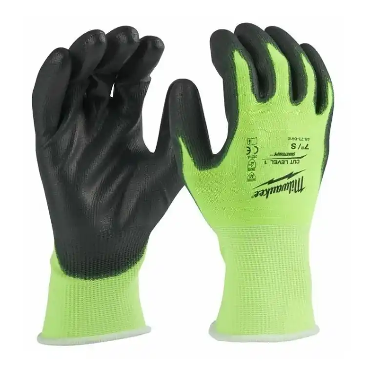 Guanti alta visibilità cat. 1 Milwaukee, fodera Fluorescente, anti-taglio, taglia 10/XL, in Poliuretano Meest Verkocht