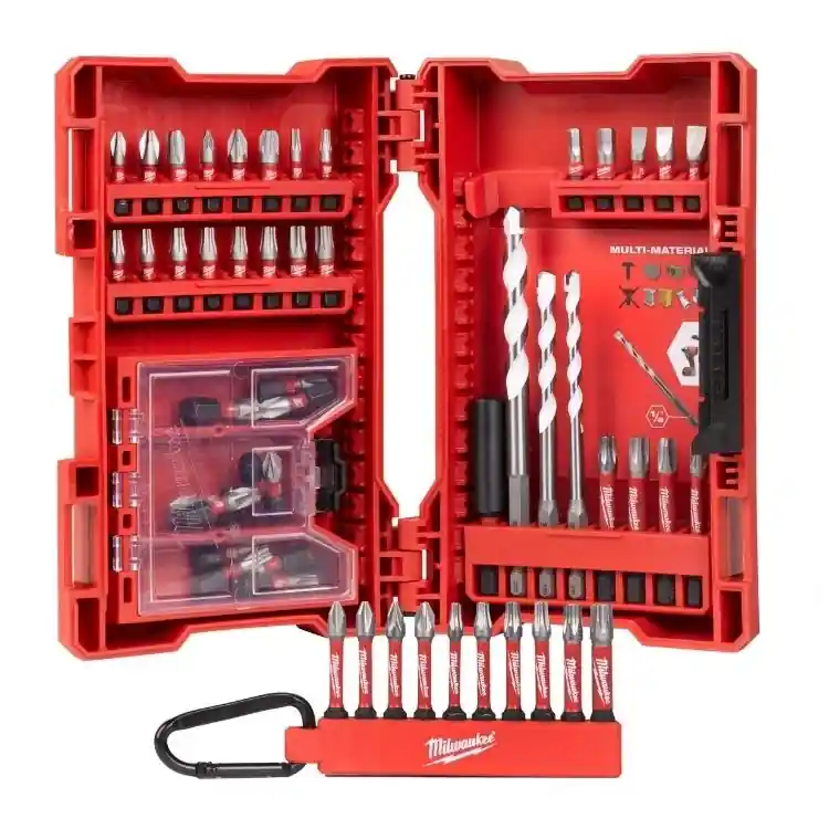Bestel Nu Set Inserti e Punte Shockwave Milwaukee + Bit di foratura, per Trapano e Avvitatore, 54 pezzi