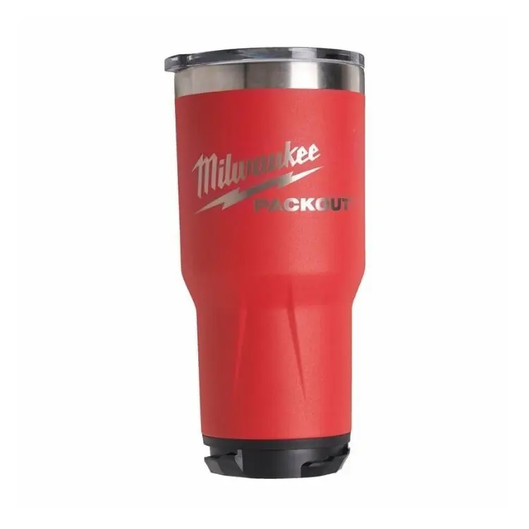 Laatste Versie Tazza termica Packout Milwaukee, doppio strato isolante, formato 887 ml, in Acciaio Inossidabile