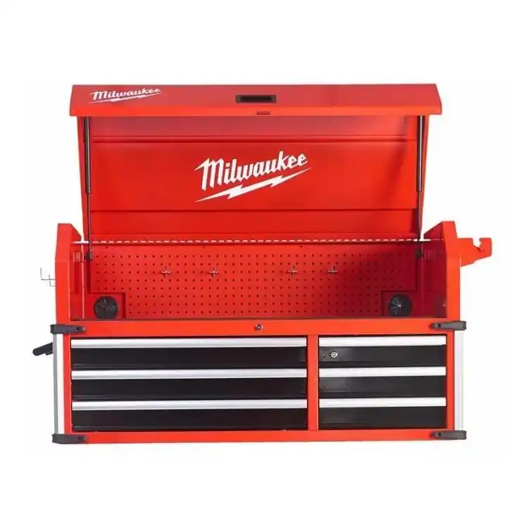 Cassettiera STC46-1 Milwaukee per Carrello portautensili, 6 cassetti, piano di lavoro e ganci per attrezzi Aanbieding