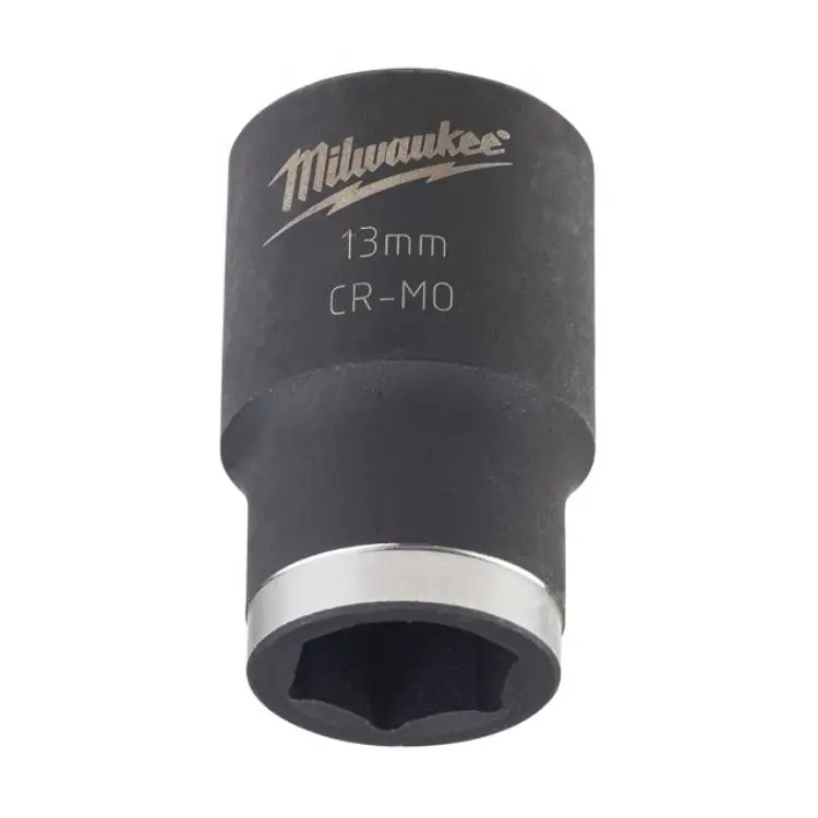 Lage Prijs Bussola a macchina corta Milwaukee, attacco 1/2 pollici quadro, dimensione 13 mm, lunghezza 38 mm, in Lega di Acciaio