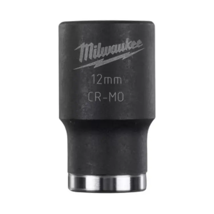 Finale Uitverkoop Bussola a macchina corta Milwaukee, attacco 1/2 pollici quadro, dimensione 12 mm, lunghezza 38 mm, in Lega di Acciaio