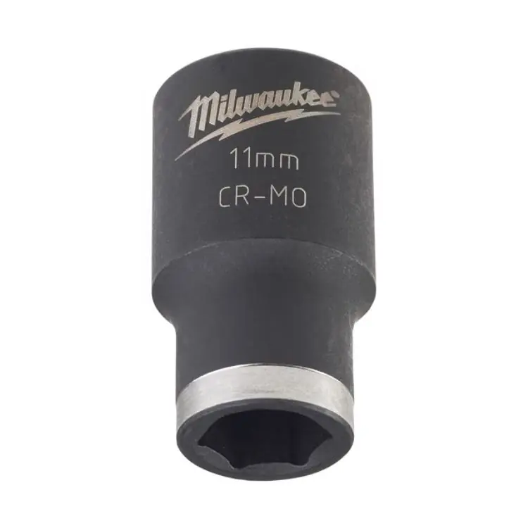 Nu Kopen Bussola a macchina corta Milwaukee, attacco 1/2 pollici quadro, dimensione 11 mm, lunghezza 38 mm, in Lega di Acciaio
