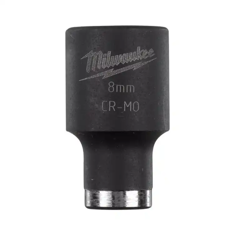 Direct Verzonden Bussola a macchina corta Milwaukee, attacco 1/2 pollici quadro, dimensione 8 mm, lunghezza 38 mm, in Lega di Acciaio