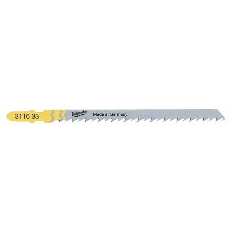 Lama da seghetto T 344 D Milwaukee per legno, taglio veloce, dimensioni 105x4 mm, 5 pezzi Populair