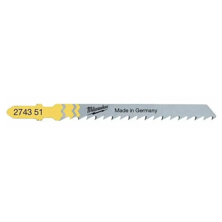 Superprijs Lama da seghetto T 101 D Milwaukee per legno e PVC, taglio pulito senza schegge, dimensioni 75x4 mm, 5 pezzi