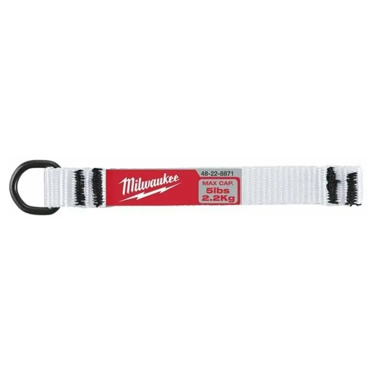 Exclusieve Aanbieding Cordino con anello a D Milwaukee per lacci anticaduta, portata 2,2 Kg, lunghezza 128 mm, 5 pezzi