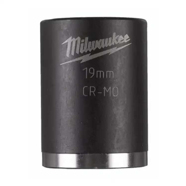 Bussola a macchina corta Milwaukee, attacco 3/8 pollici quadro, diametro 19 mm, lunghezza 32 mm, in Lega di Acciaio Gereduceerde Prijs