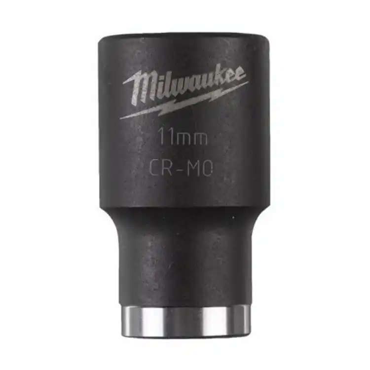 Bussola a macchina corta Milwaukee, attacco 3/8 pollici quadro, diametro 11 mm, lunghezza 30 mm, in Lega di Acciaio Laatste Versie