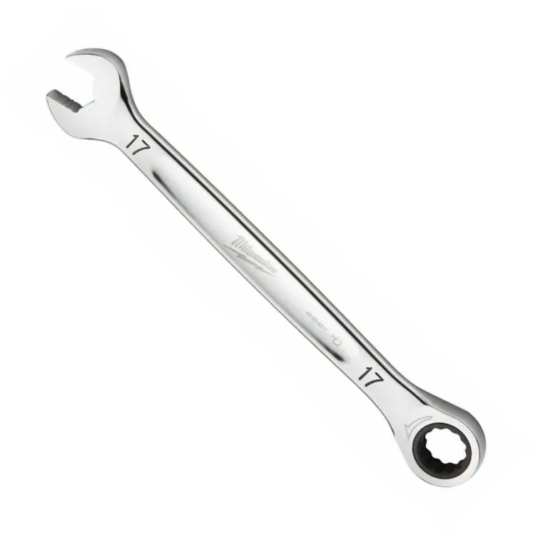 Chiave combinata a cricchetto Max Bite Milwaukee, misura 17 mm, lunghezza 234 mm, finitura Cromata Gratis Retour