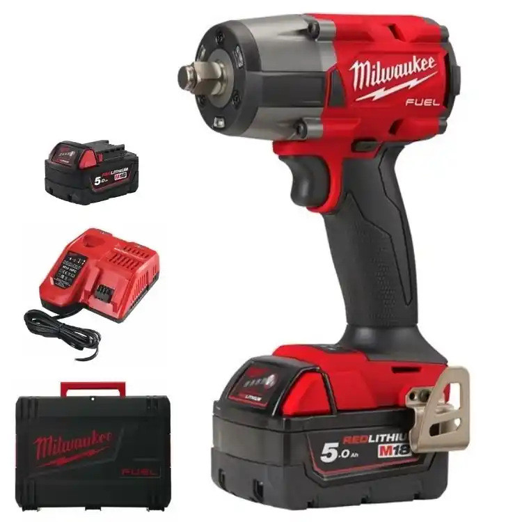 Avvitatore ad impulsi M18 FMTIW2F12-502X Fuel Milwaukee, 0-2575 giri/min, attacco 1/2 pollici quadro F, kit batteria 5 Ah Premium