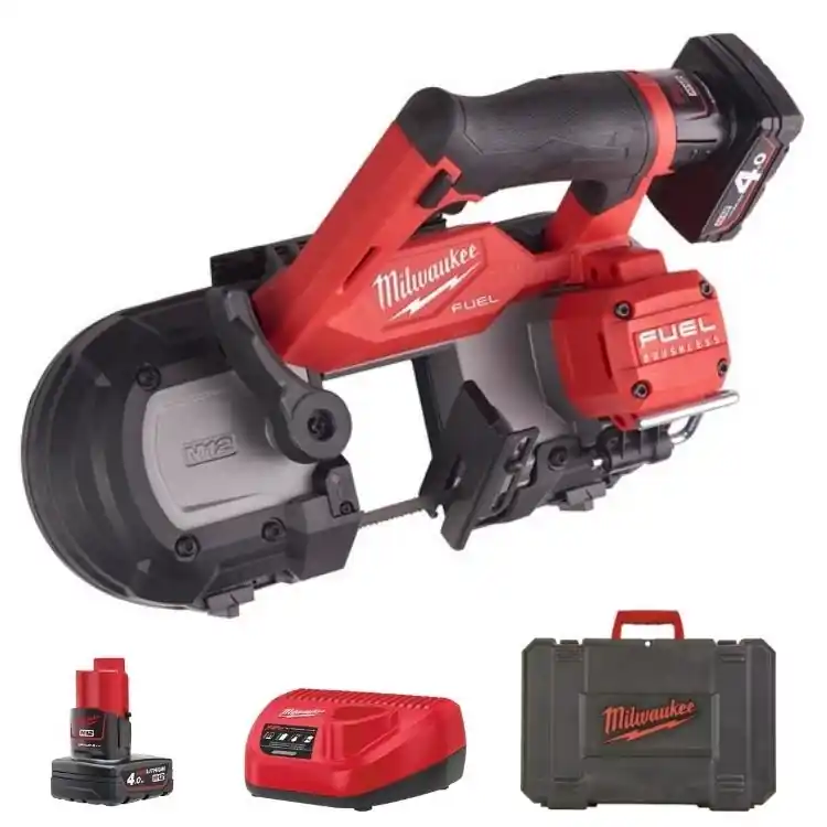 Hoge Kwaliteit Sega a nastro M12 FBS64-402C Fuel Milwaukee, taglio fino a 64 mm, 0-174 giri/min, kit batterie 4 Ah