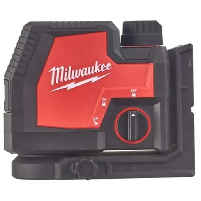 Speciale Aanbieding Livella laser L4 CLLP Milwaukee a due linee e piombo, ricaricabile USB, raggio verde