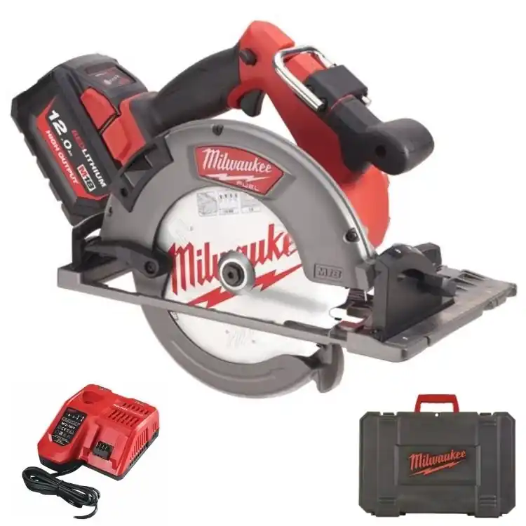 Beste Prijs Sega circolare M18 FCSG66-121C Fuel Milwaukee per legno, taglio fino a 66 mm, diametro lama 190 mm, kit batteria 12 Ah