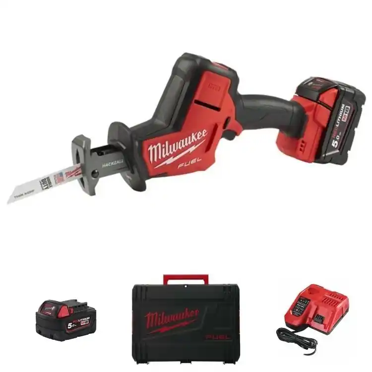 Seghetto diritto Hackzall M18 FHZ-502X Fuel Milwaukee, corsa lama 22 mm, kit batteria 5 Ah Express Levering