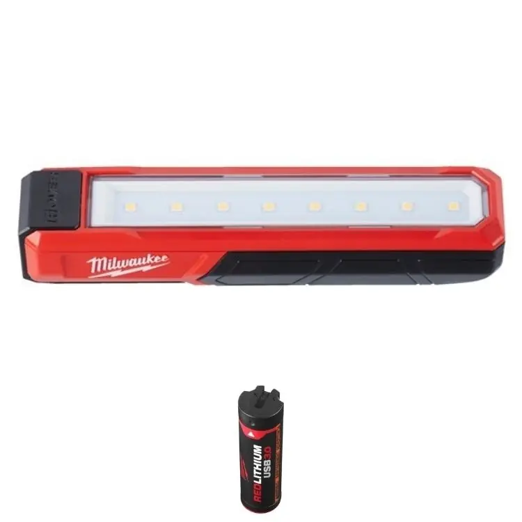 Beperkt Aanbod Torcia LED da ispezione L4 FL-301 Milwaukee, tascabile, ricarica USB, illuminazione 445 Lumen, batteria 3 Ah
