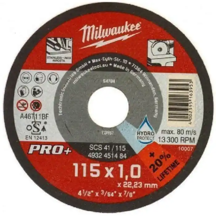 Op = Op Disco abrasivo PRO SCS41D Milwaukee per taglio ferro, dimensioni 115x1 mm