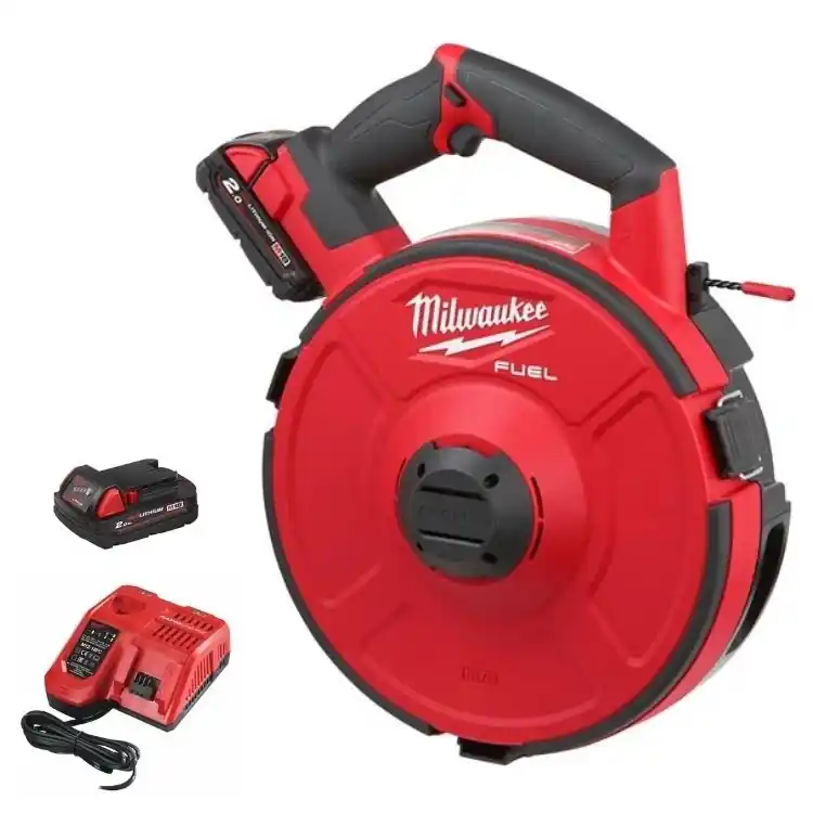 Sonda tiracavi M18 FPFT-202 Fuel Milwaukee, cavo non conduttivo da 30 mt, kit batteria 2 Ah Gecertificeerd
