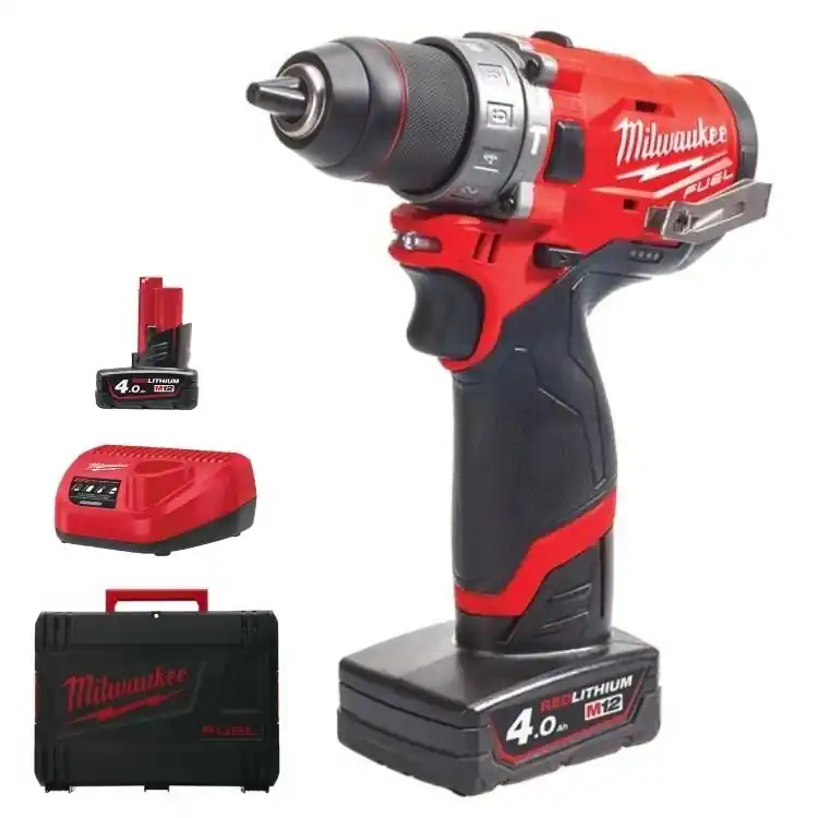 Nieuw Trapano M12 FPD-402X Fuel Milwaukee, a percussione, 0-1700 giri/min, mandrino in Metallo da 13 mm, kit batteria 4 Ah