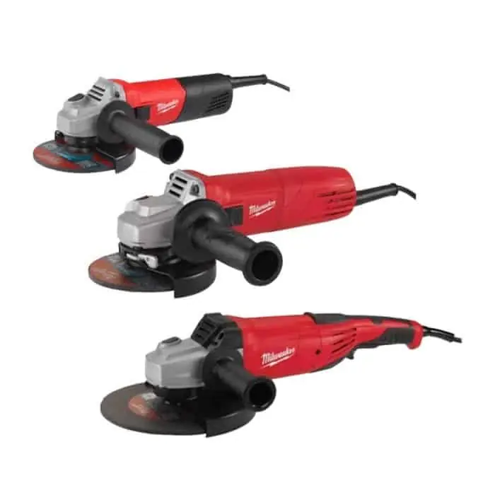 Beperkte Voorraad Kit tre Smerigliatrici angolari Milwaukee 800 W, 1000 W, 2200 W